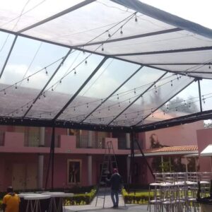 Carpa elegante transparente de 5x10